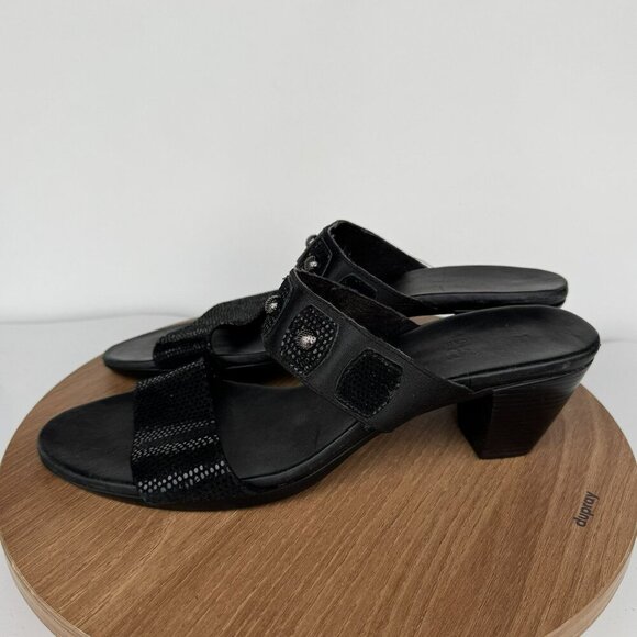 Munro Black Heeled Sandals Rhinestone‎ Size 10N Narrow - Picture 3 of 9